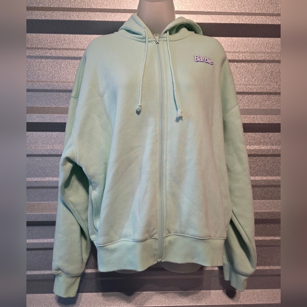 Barbie By Pacsun Light Green Zip-Up Hoodie